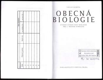 Václav Kubišta: Obecná biologie
