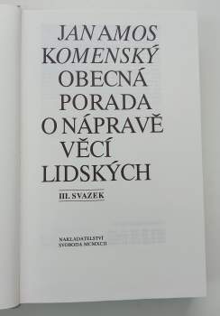 Jan Amos Komenský: Obecná porada o nápravě věcí lidských