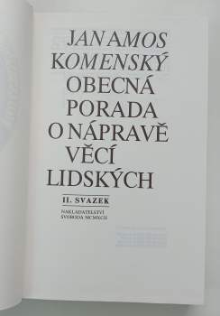 Jan Amos Komenský: Obecná porada o nápravě věcí lidských
