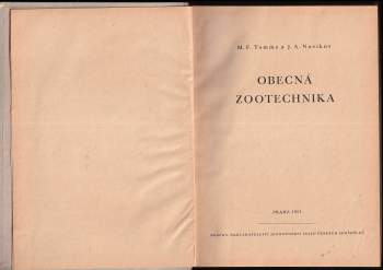 Michail Fedorovič Tomme: Obecná zootechnika