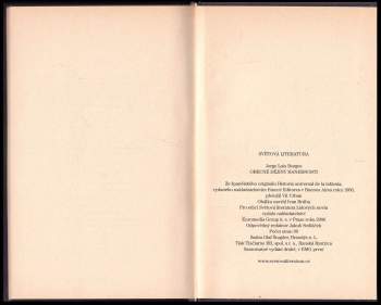 Jorge Luis Borges: Obecné dějiny hanebnosti