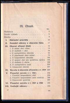 Jaroslav Flögel: Obecní zřízení (řád) v Čechách, na Moravě a ve Slezsku