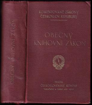 Obecný knihovní zákon ze dne 25. července 1871, č. 95 ř. z., a jiné předpisy knihovního práva