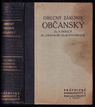 Obecný zákoník občanský a souvislé zákony (podle stavu ke dni 1. ledna 1948)