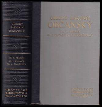 Obecný zákoník občanský a souvislé zákony (podle stavu ke dni 1. února 1947)
