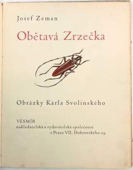 Josef Zeman: Obětavá Zrzečka