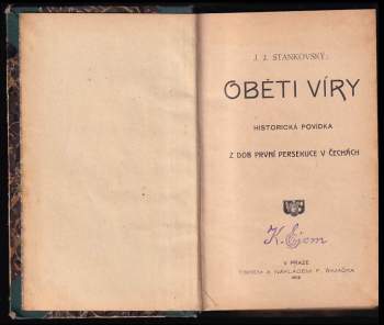 Josef Jiří Stankovský: Oběti víry