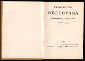František Sokol Tůma: Obětovaná