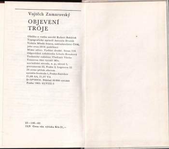 Vojtěch Zamarovský: Objevení Tróje