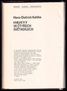 Hans Dietrich Kahlke: Objevy ve čtyřech světadílech