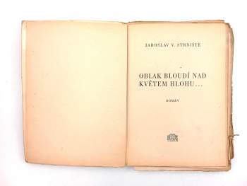Jaroslav V Strniště: Oblak bloudí nad květem hlohu