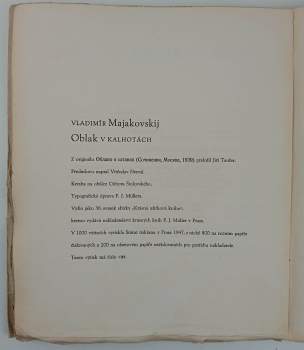 Vladimir Vladimirovič Majakovskij: Oblak v kalhotách