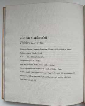 Vladimir Vladimirovič Majakovskij: Oblak v kalhotách