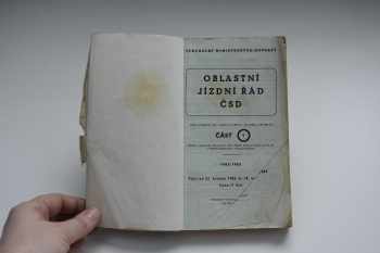 Oblastní jízdní řád ČSAD 1982/1983. Část 1