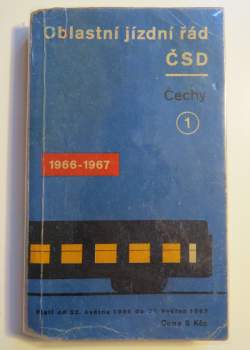 Oblastní jízdní řád ČSAD Čechy 1966/1967 1
