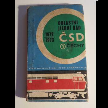 Oblastní jízdní řád ČSD 1972/1973 Čechy