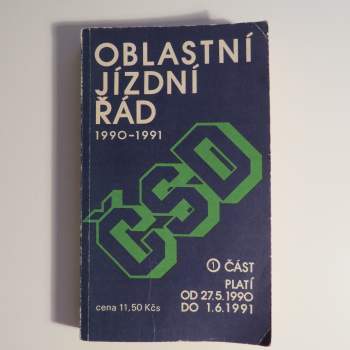 Oblastní jízdní řád ČSD