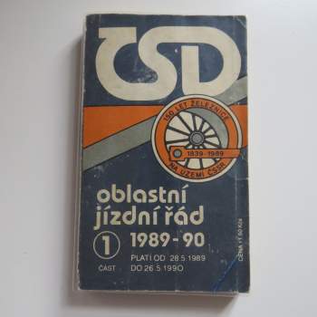 Oblastní jízdní řád ČSD 1989-1990