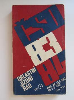 Oblastní jízdní řád ČSD 83-84 část 1