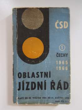 Oblastní jízdní řád ČSD Čechy 1965-1966