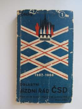 Oblastní jízdní řád ČSD Čechy 1967-1968