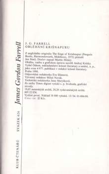 James Gordon Farrell: Obléhání Krišnapuru