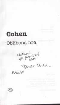 Leonard Cohen: Oblíbená hra