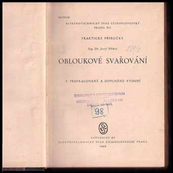 Josef Němec: Obloukové svařování