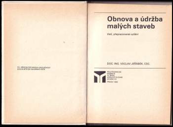 Václav Jeřábek: Obnova a údržba malých staveb