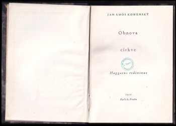 Jan Amos Komenský: Obnova církve