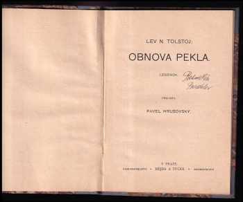 Lev Nikolajevič Tolstoj: Obnova pekla