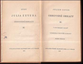 Julius Zeyer: Obnovené obrazy III