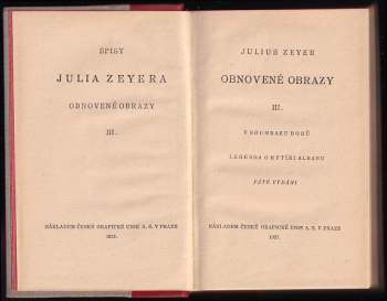 Julius Zeyer: Obnovené obrazy