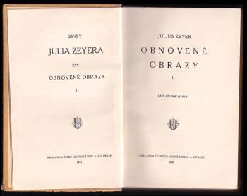 Julius Zeyer: Obnovené obrazy
