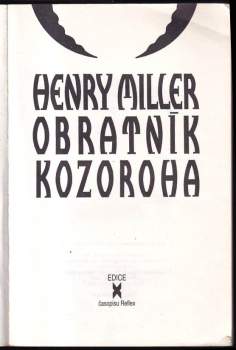 Henry Miller: Obratník Kozoroha