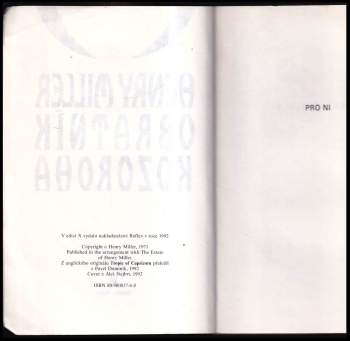 Henry Miller: Obratník Kozoroha