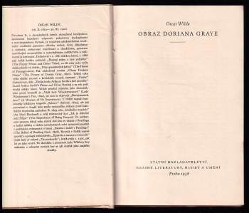 Oscar Wilde: Obraz Doriana Graye