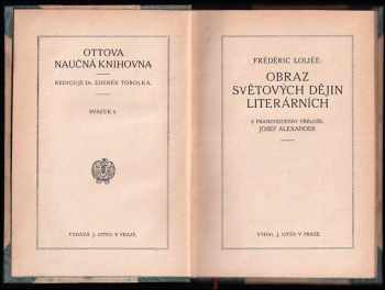 Frédéric Loliée: Obraz světových dějin literárních