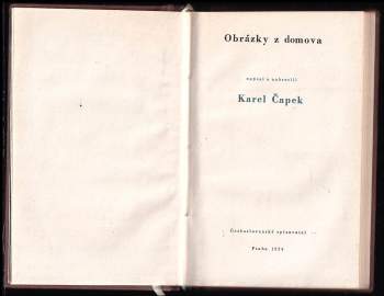 Karel Čapek: Obrázky z domova