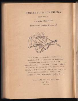 Antonín Ondříček: Obrázky z Jaroměřicka