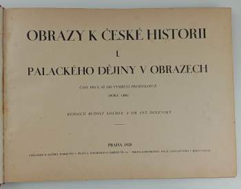 František Palacký: Obrazy k české historii