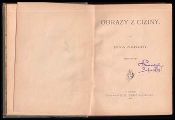 Jan Neruda: Obrazy z ciziny