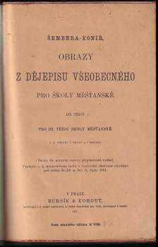 František Šembera: Obrazy z dějepisu všeobecného pro školy měšťanské