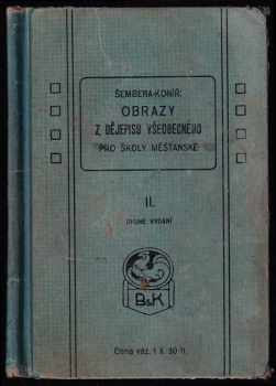 Obrazy z dějepisu všeobecného pro školy měšťanské
