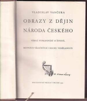Vladislav Vančura: Obrazy z dějin národa českého