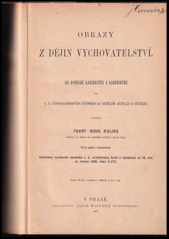 František Bohdan Kalina: Obrazy z dějin vychovatelství