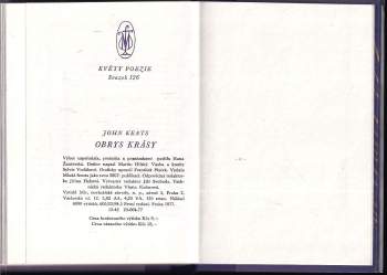 John Keats: Obrys krásy