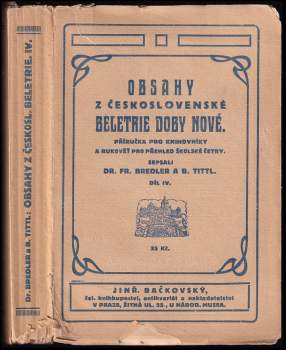 Obsahy z československé beletrie doby nové