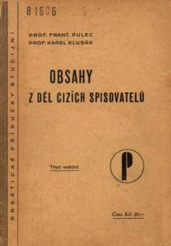 Obsahy z děl cizích spisovatelů
