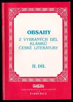 Obsahy z vybraných děl klasiků české literatury